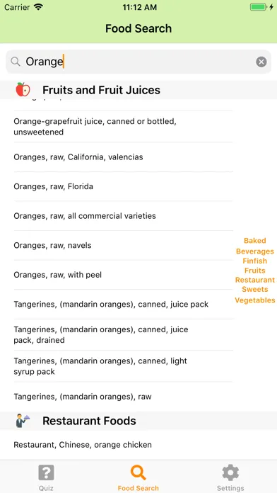 تصاویر Calorie Quiz