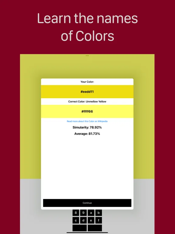 ภาพหน้าจอของ HEX: Learn Color Names iPad 