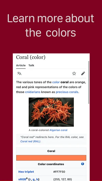 ภาพหน้าจอของ HEX: Learn Color Names