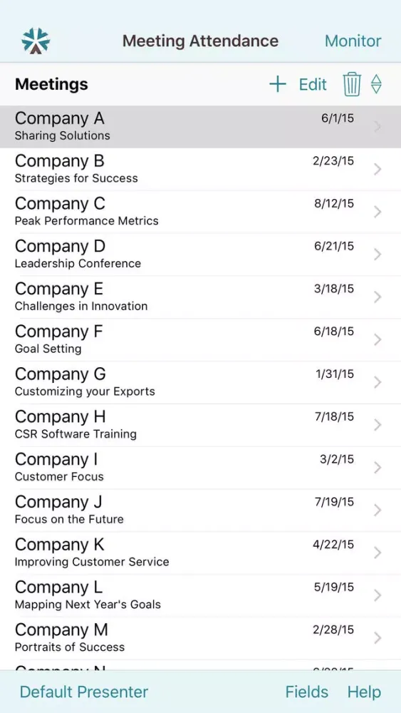 تصاویر Meeting Attendance for iPhone