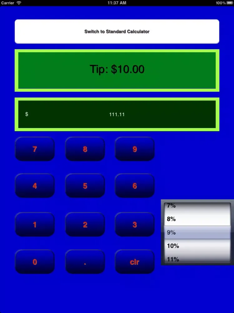 2-in-one: Calculator and Tip Calculator iPad  Screenshots