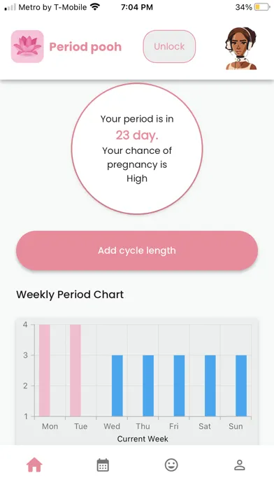 Captures d'écran de Period Pooh - Period Tracker