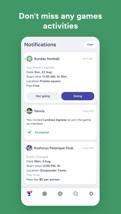 GameOn! Screenshots