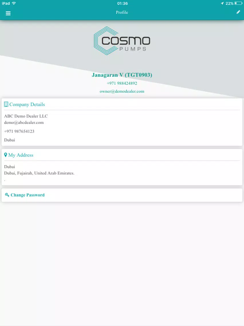 Cosmo Pumps iPad 應用截圖