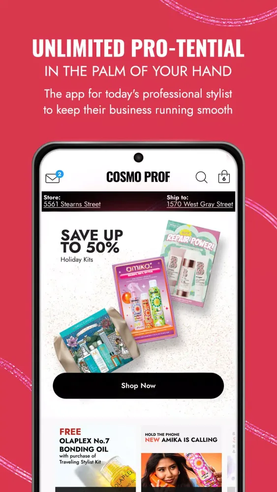 Captures d'écran de CosmoProf Beauty