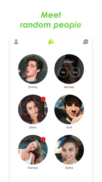 Tangkapan skrin Pick — random dating