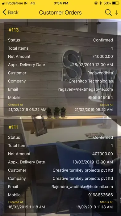 Screenshot di COSMOS Sales