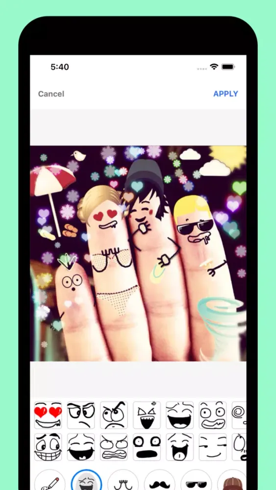 Capturas de tela do Finger Faces Pro
