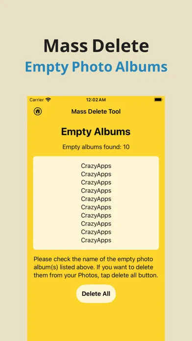 Captures d'écran de Album Utility Mass Delete Tool