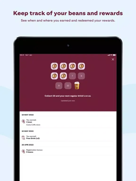 Costa Coffee Club India iPad  Screenshots