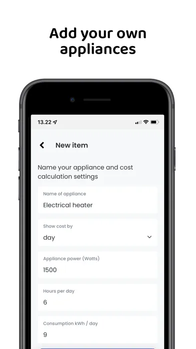 CostAware - Electricity Cost Screenshots