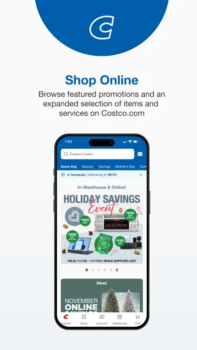 Ảnh chụp màn hình của Costco