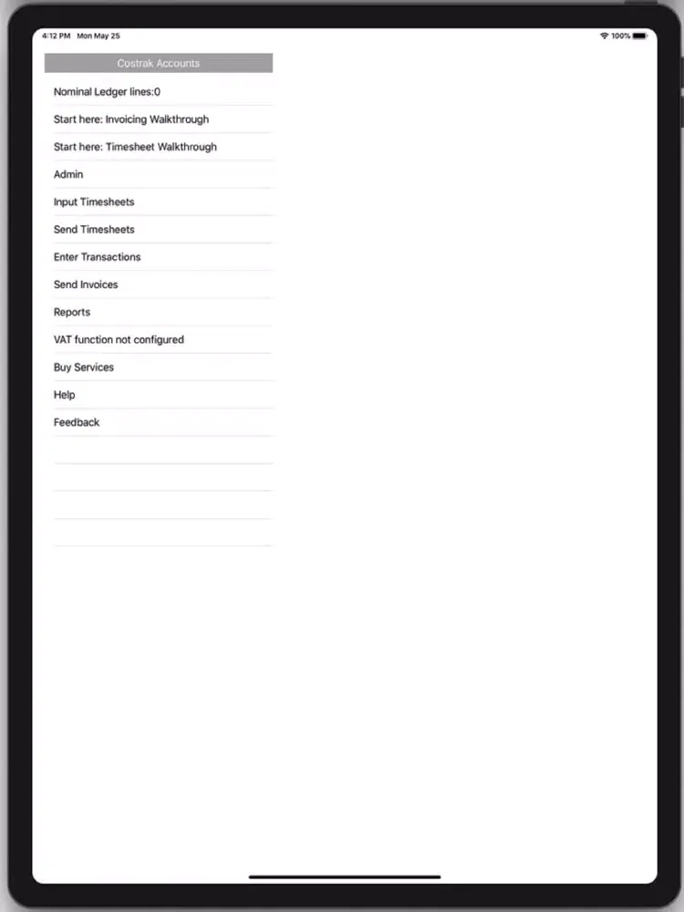 Скриншоты Costrak Accounts: Invoicing iPad 