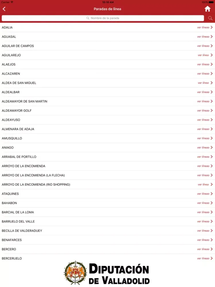 Transporte Prov. Valladolid iPad  स्क्रीनशॉट