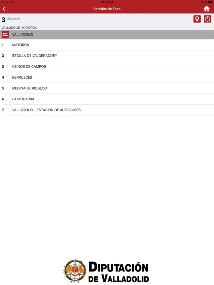 Transporte Prov. Valladolid iPad  स्क्रीनशॉट