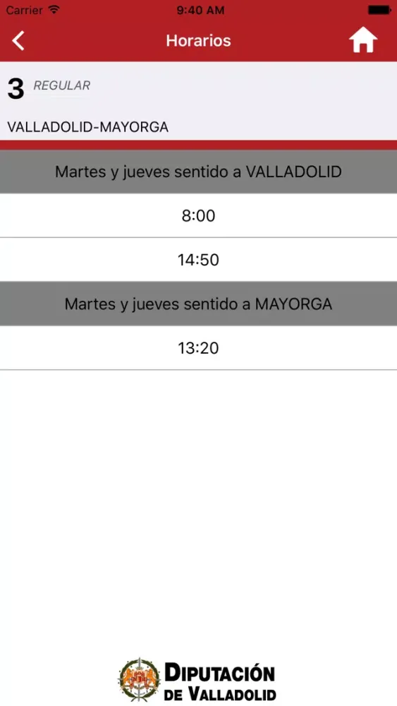 Transporte Prov. Valladolid स्क्रीनशॉट