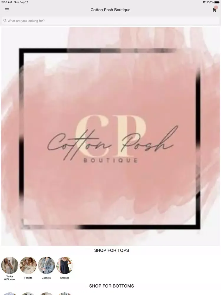 Capturas de tela do Cotton Posh Boutique iPad 