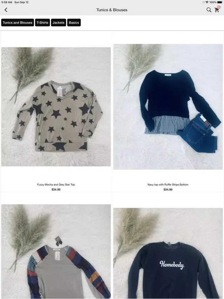 Capturas de tela do Cotton Posh Boutique iPad 