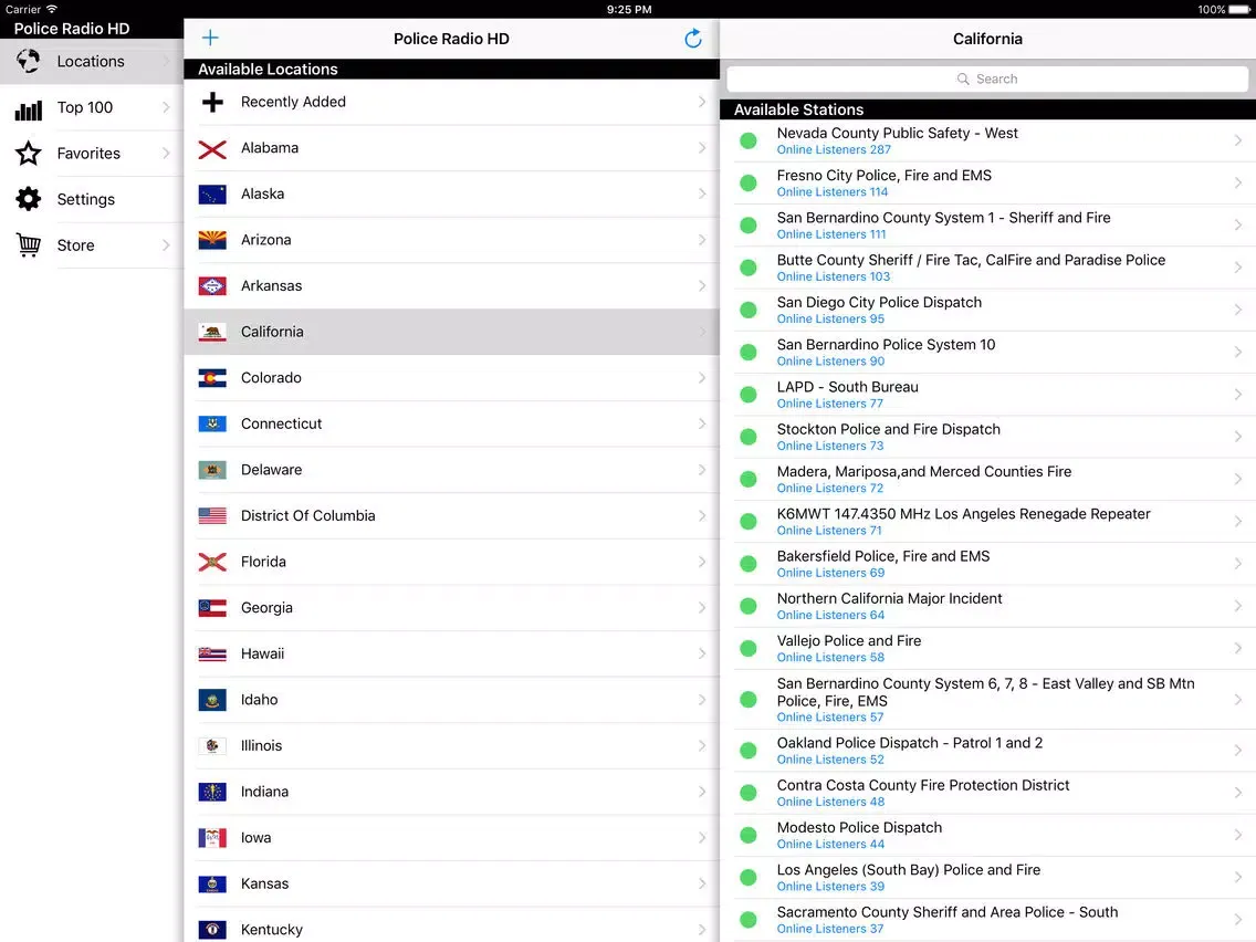 Screenshot di Police Radio HD iPad 