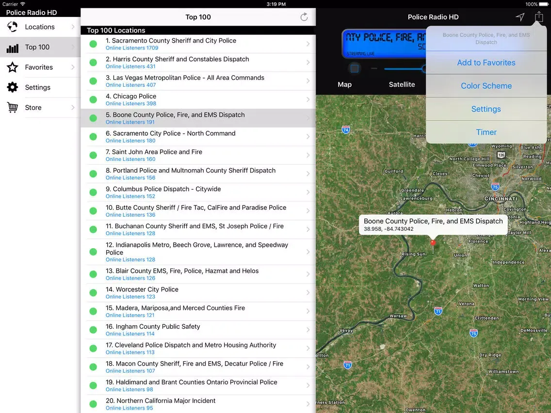 Screenshot di Police Radio HD iPad 