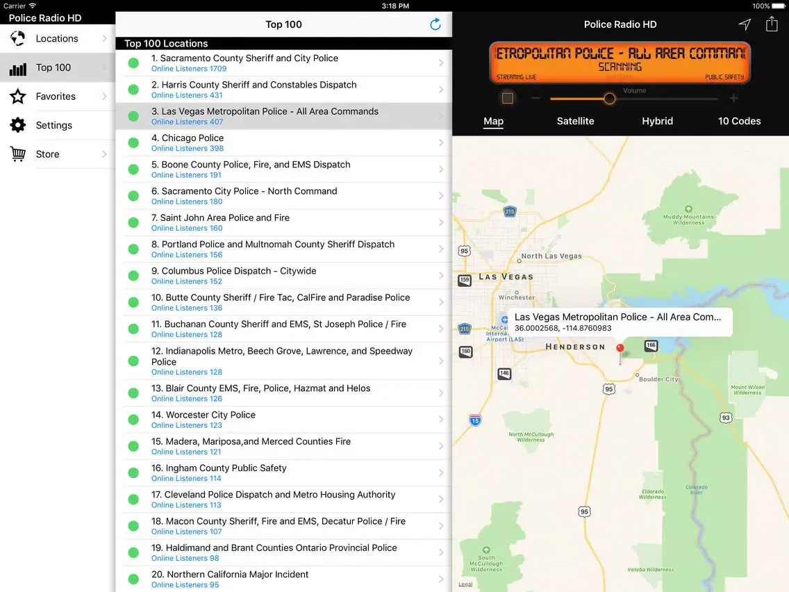 Screenshot di Police Radio HD iPad 