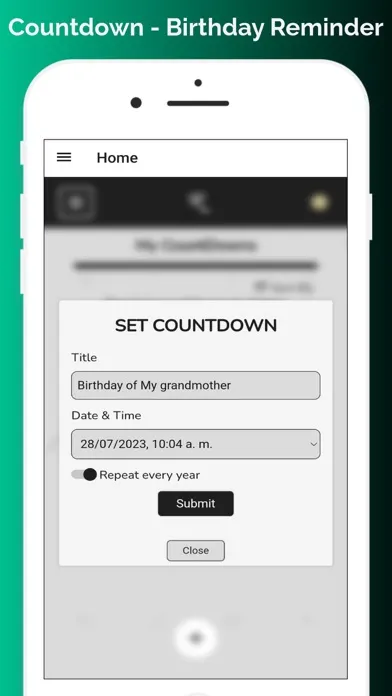 Скриншоты Countdown + Birthday Reminder
