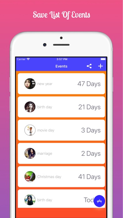 Ảnh chụp màn hình của Count Down Widget 2017