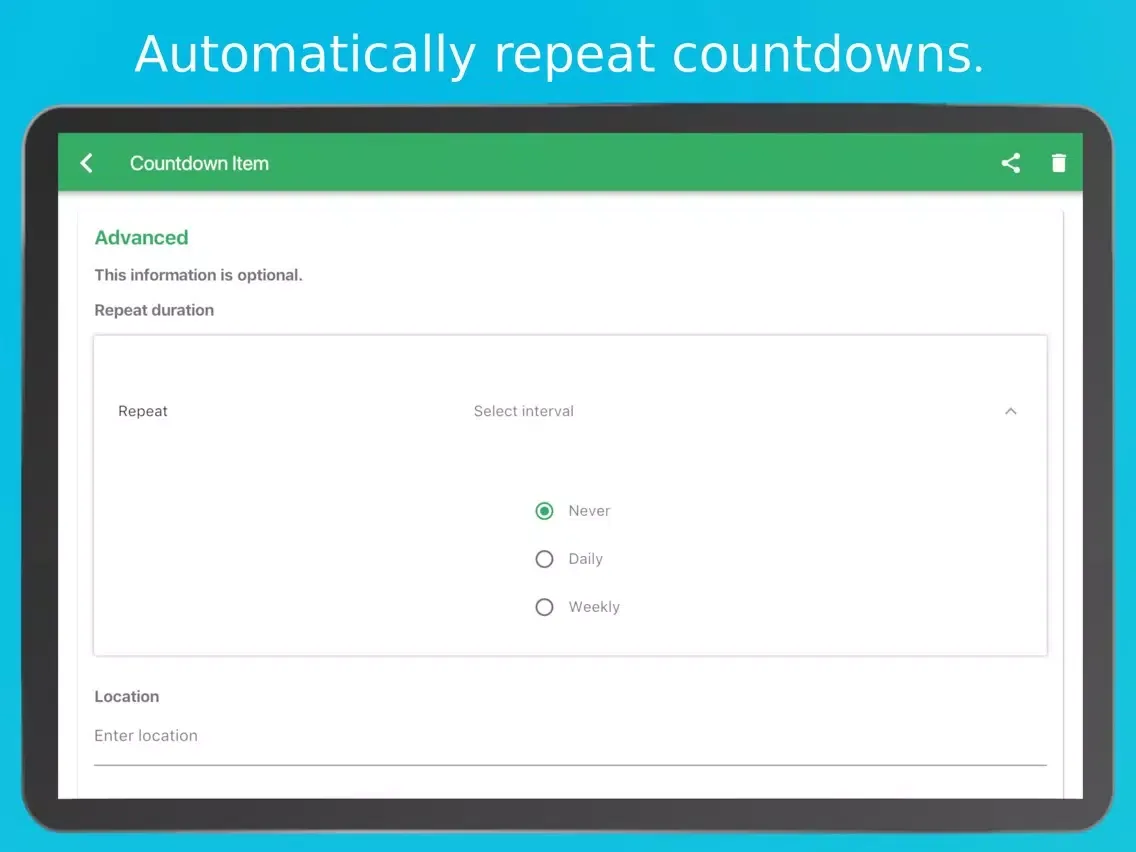 Скриншоты Countdown Easy - Widget & App iPad 