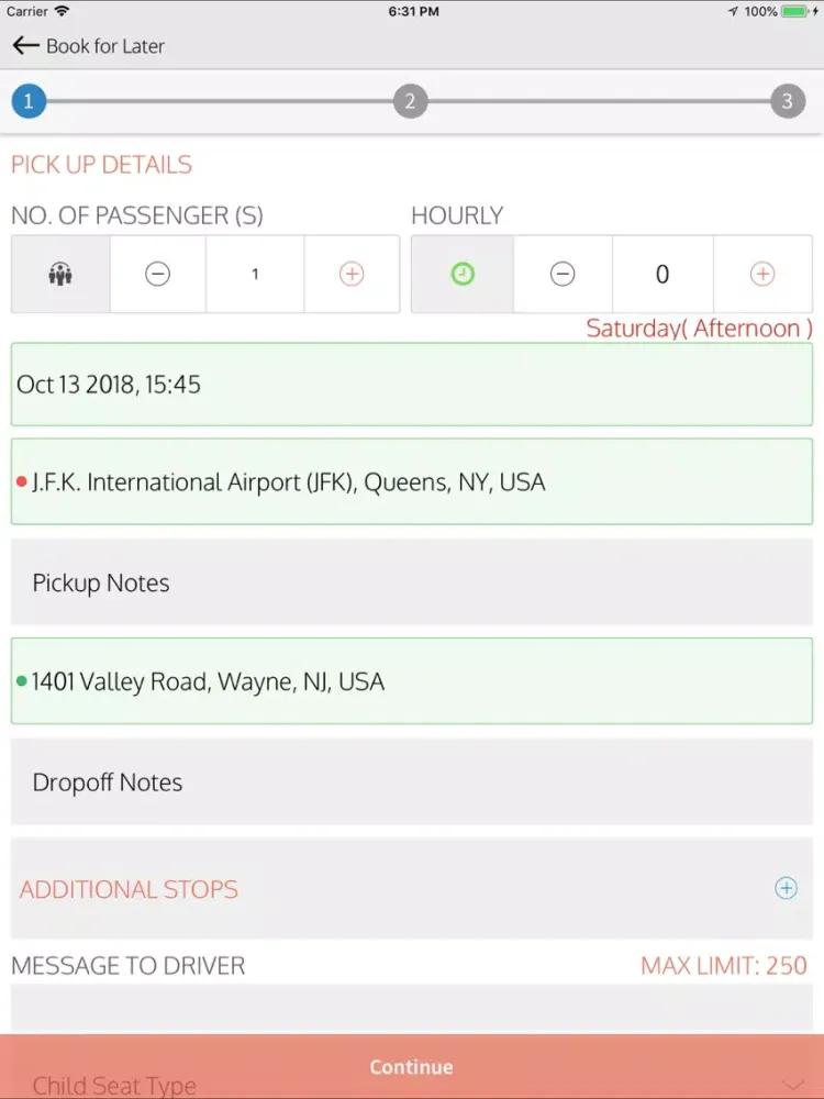 Tangkapan skrin COUNTY TRIP SERVICE iPad 