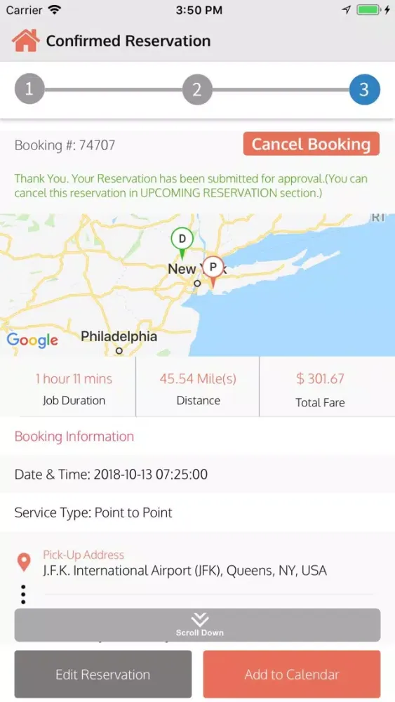 Tangkapan skrin COUNTY TRIP SERVICE