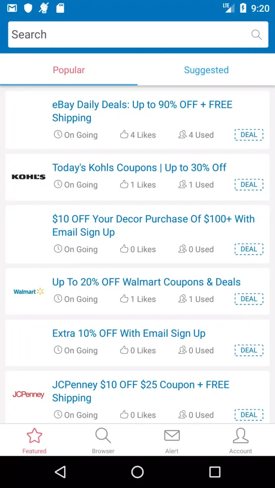 Coupon4All Screenshots
