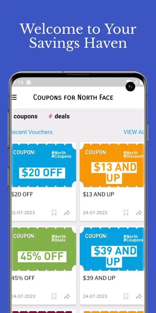 Capturas de pantalla de Coupons for Northfaces