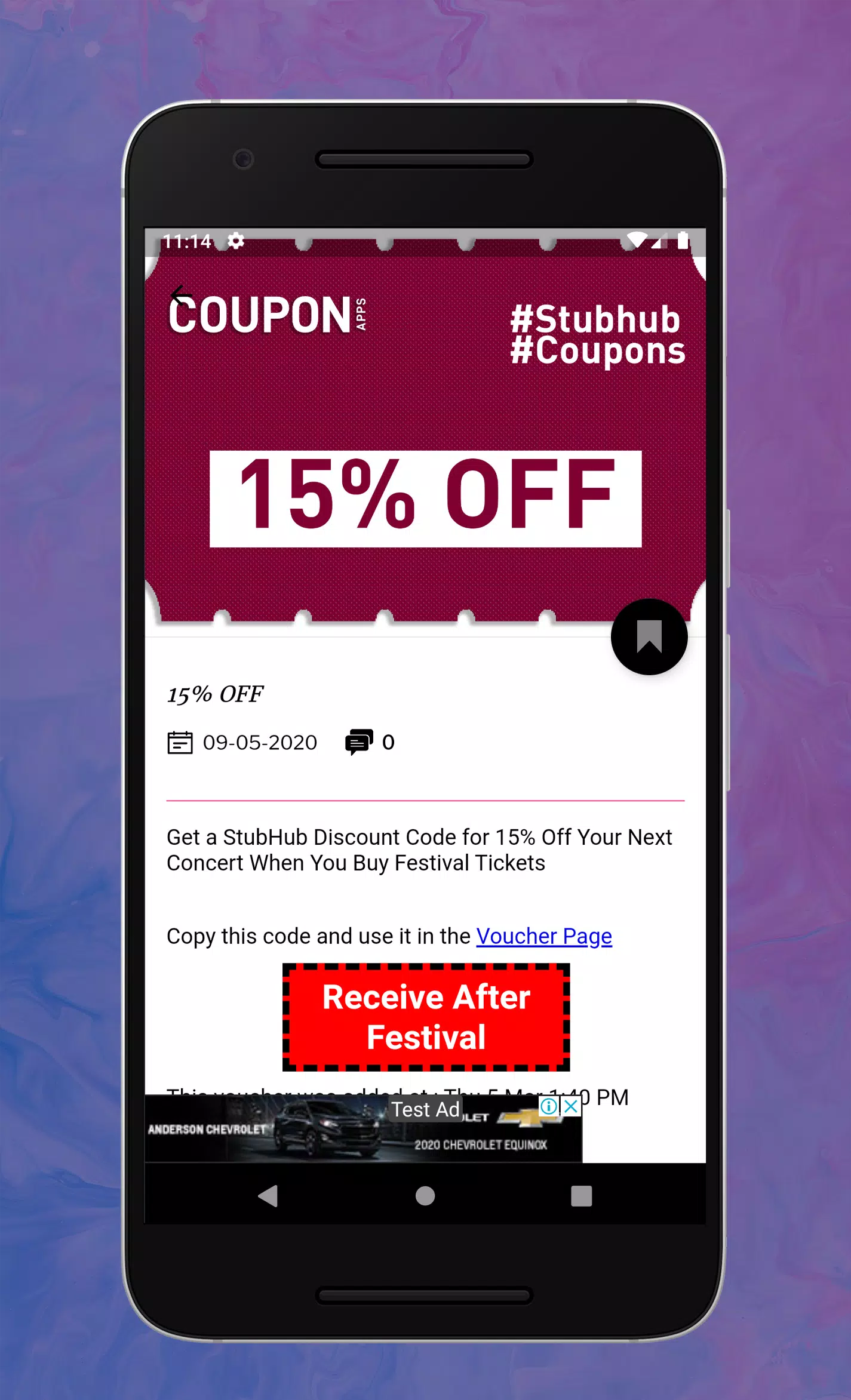 Coupons for Stub Hub скриншоты приложения2