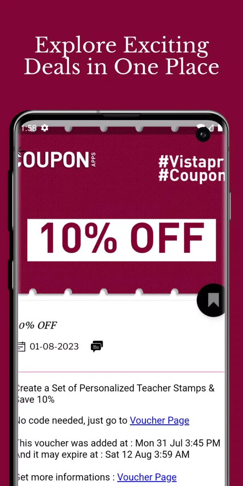 Captures d'écran de Coupons for Vista printing
