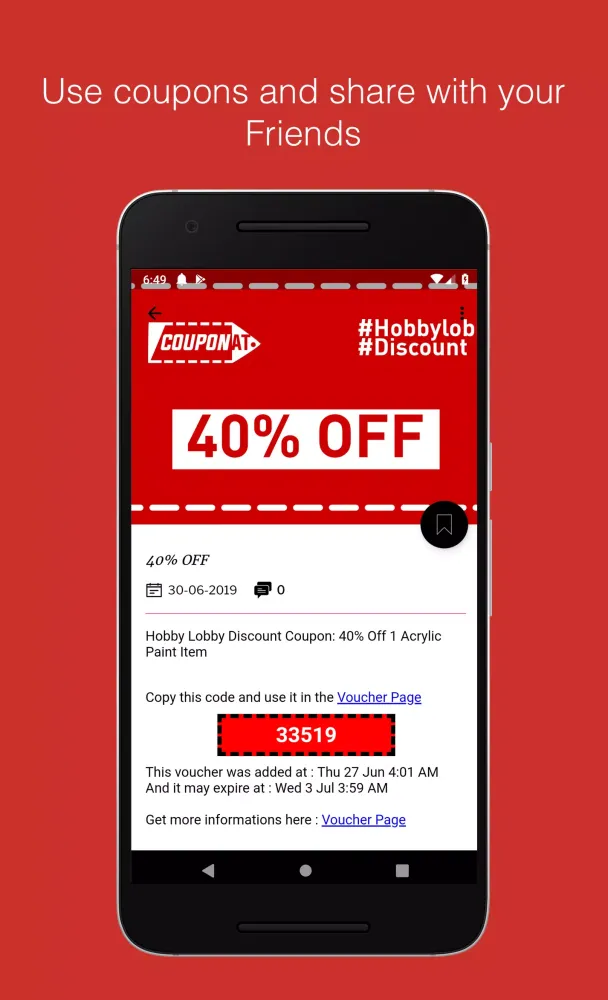 Coupons for Hobby by Couponat স্ক্রিনশট