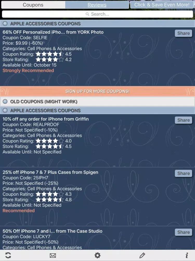 Cell Phone Coupons, Mobile Phone Coupons iPad  Screenshots