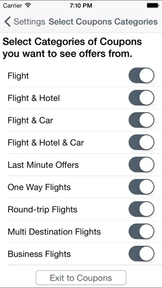 Flight Coupons, Free Flight Discount Screenshots