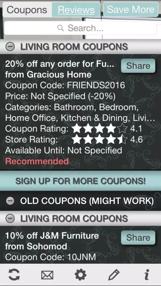 Capturas de pantalla de Furniture Coupons, Free Furniture Discount