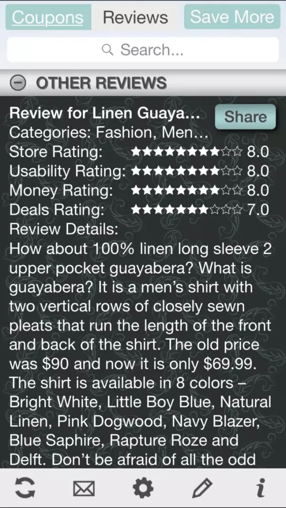 Скриншоты Men's Fashion Coupons, Free Men's Fashion Discount