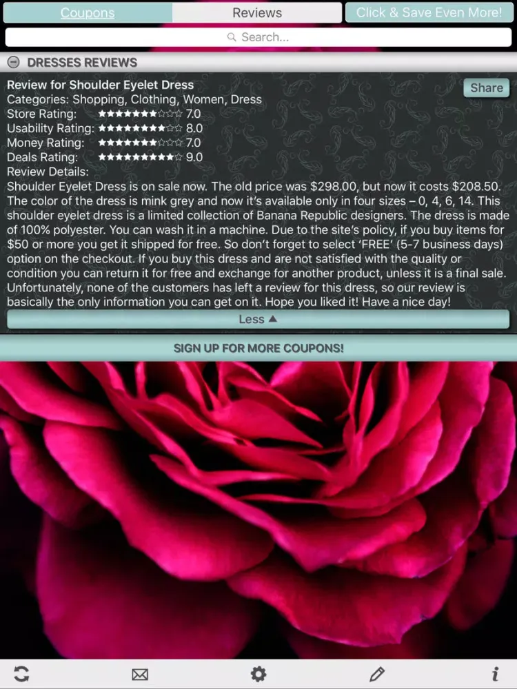 Capturas de pantalla de Women's Fashion Coupons, Women's Fashion Discount iPad 
