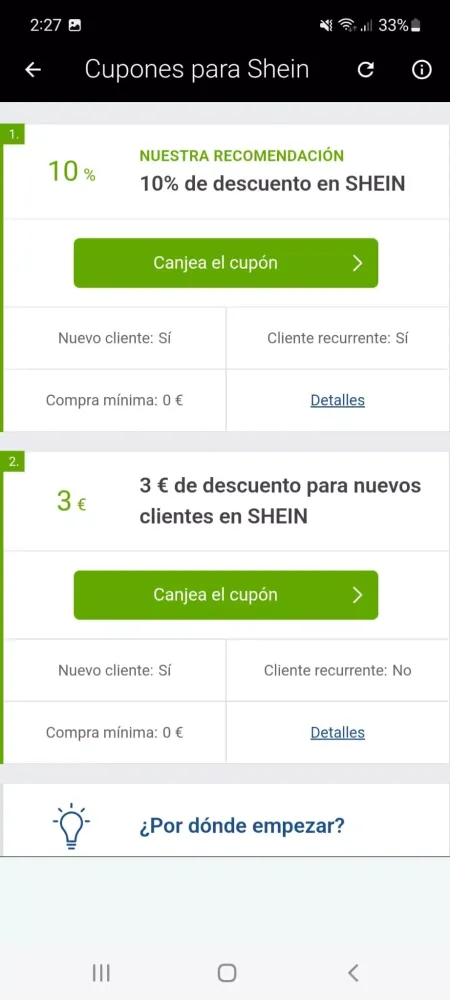 Capturas de pantalla de Promo Codes and Coupons Shop