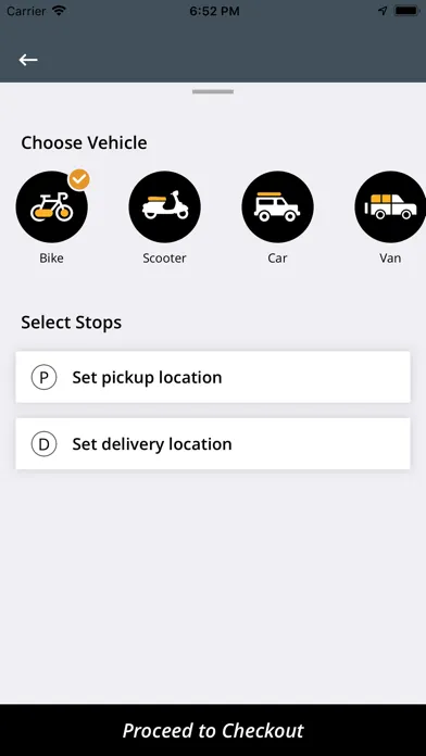 Captures d'écran de Go Courier