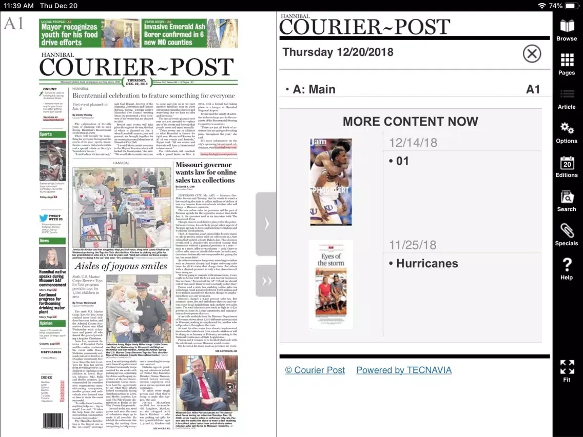 Courier Post eEdition iPad  Screenshots
