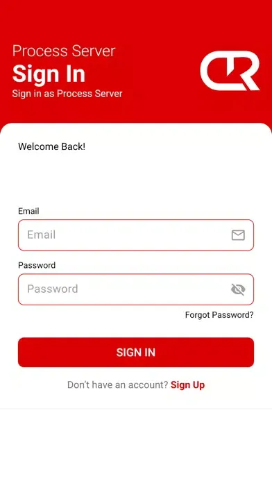 Tangkapan skrin Process Server APP