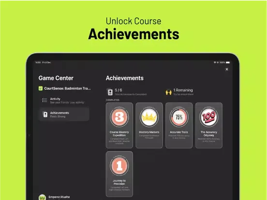 Zrzuty ekranu CourtSense: Badminton Training iPad 