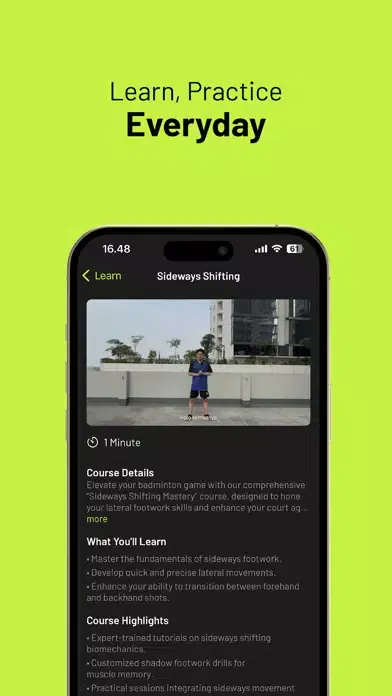 Zrzuty ekranu CourtSense: Badminton Training