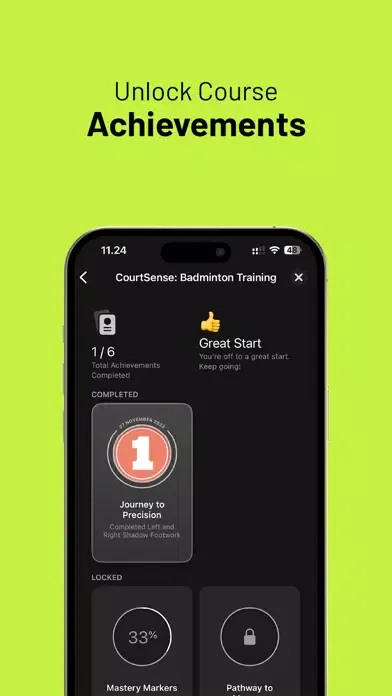 Zrzuty ekranu CourtSense: Badminton Training