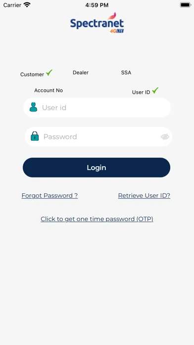 تصاویر Spectranet Selfcare APP