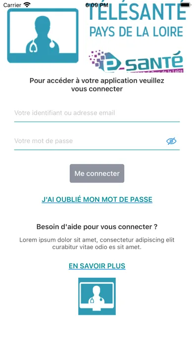 Ảnh chụp màn hình của Télésanté E-santé PdL