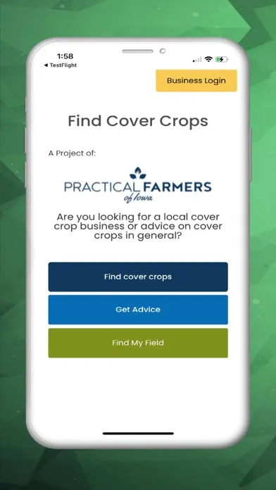 Ảnh chụp màn hình của Find Cover Crops